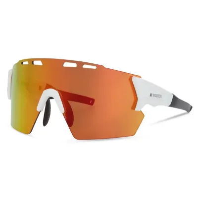 Madison Stealth Sunglasses 3 Lens Pack - Gloss White Frame / Fire Mirror Amber Clear Lens - Thumbnail 2