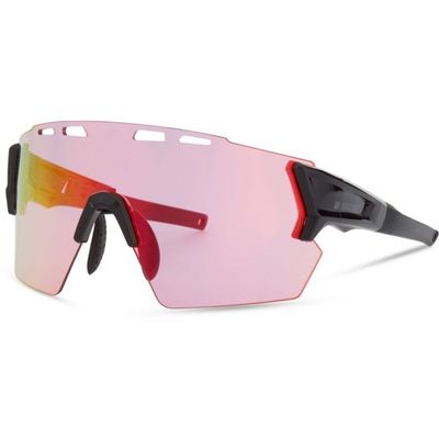 Madison Stealth Sunglasses 3 Lens Pack - Gloss Black Frame / Pink Rose Mirror / Amber / Clear Lens