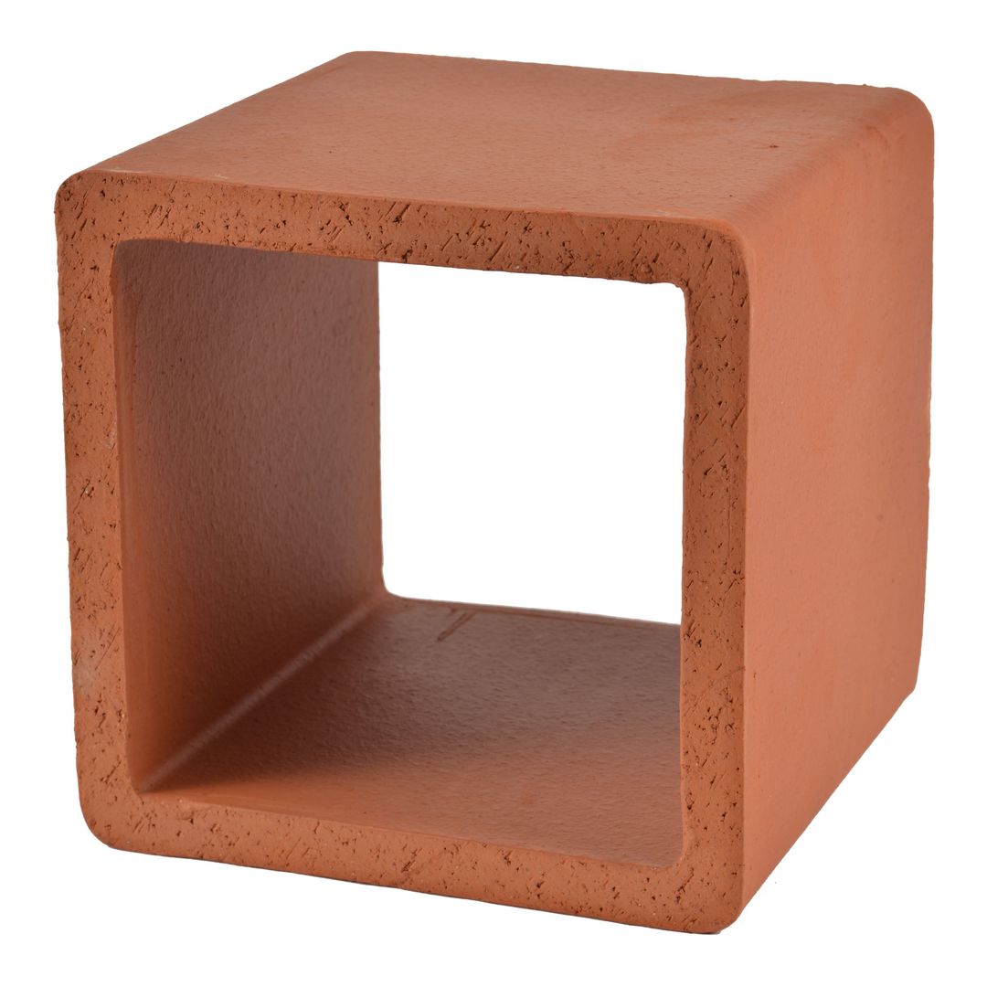 Hepworth Terracotta Brown Clay Cavity Liner - YB15, Size: 215x215x200mm - Image 1