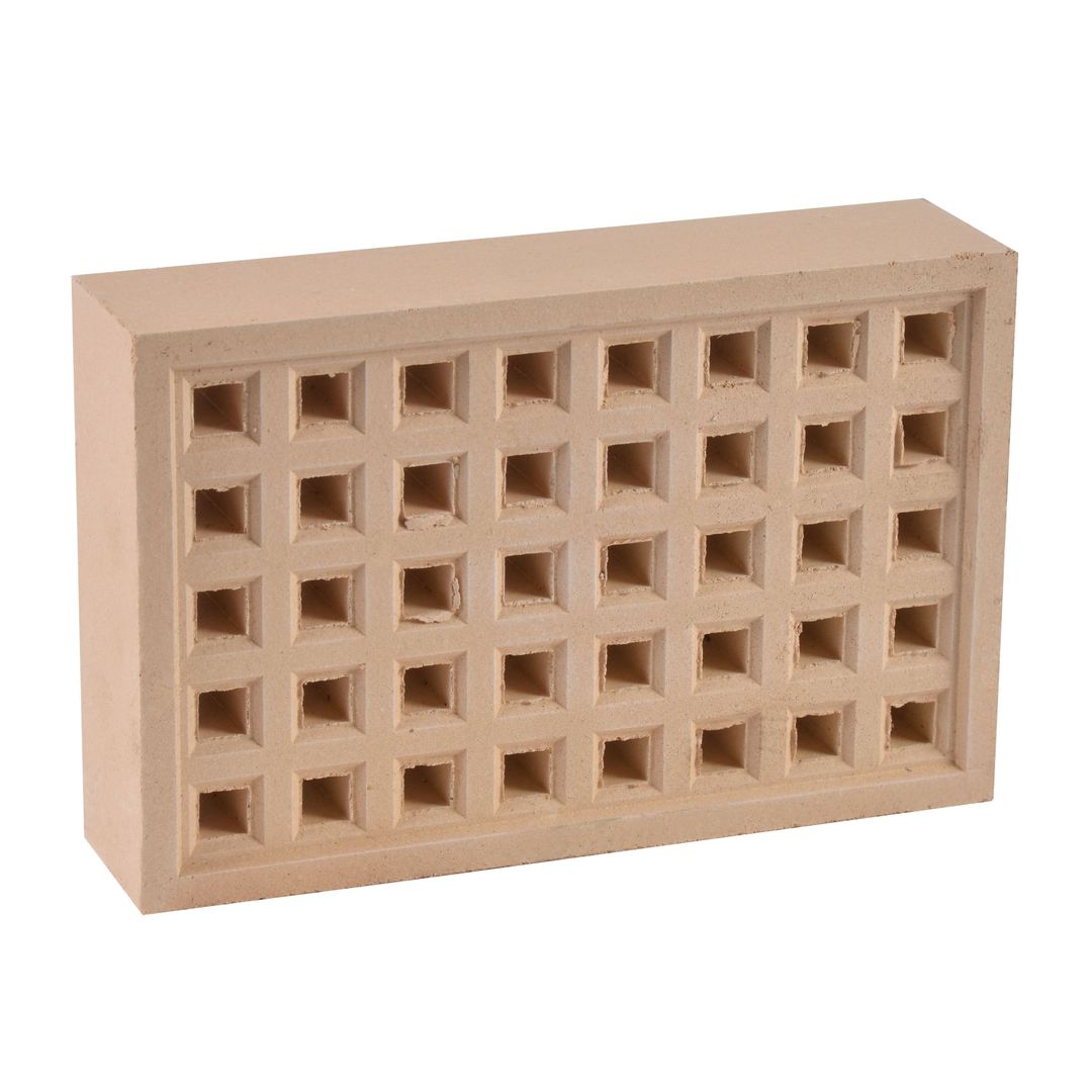 Hepworth Beige Clay Square Hole Airbrick - YA14B, Size: 215x140mm - Image 1