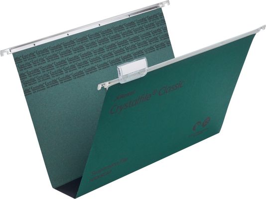 Rexel Crystalfile Classic Foolscap Suspension File 50mm Green (50)