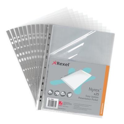 Rexel Nyrex Reinforced Top & Side Opening Pockets (25)
