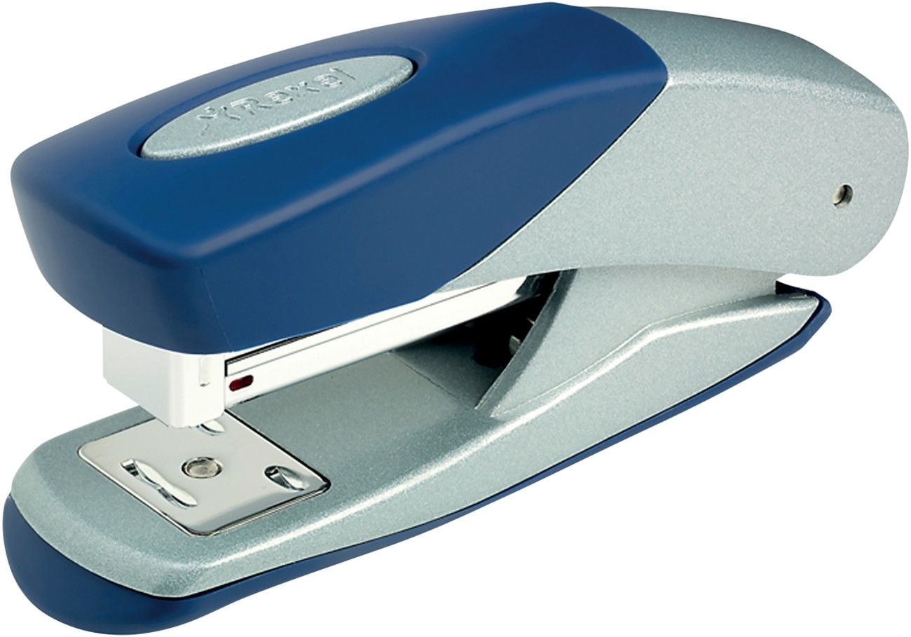 Rexel Matador Half Strip Stapler Silver/Blue - Image 1