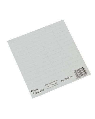 Rexel Crystalfile Flexible Insert White (50) - Image 1