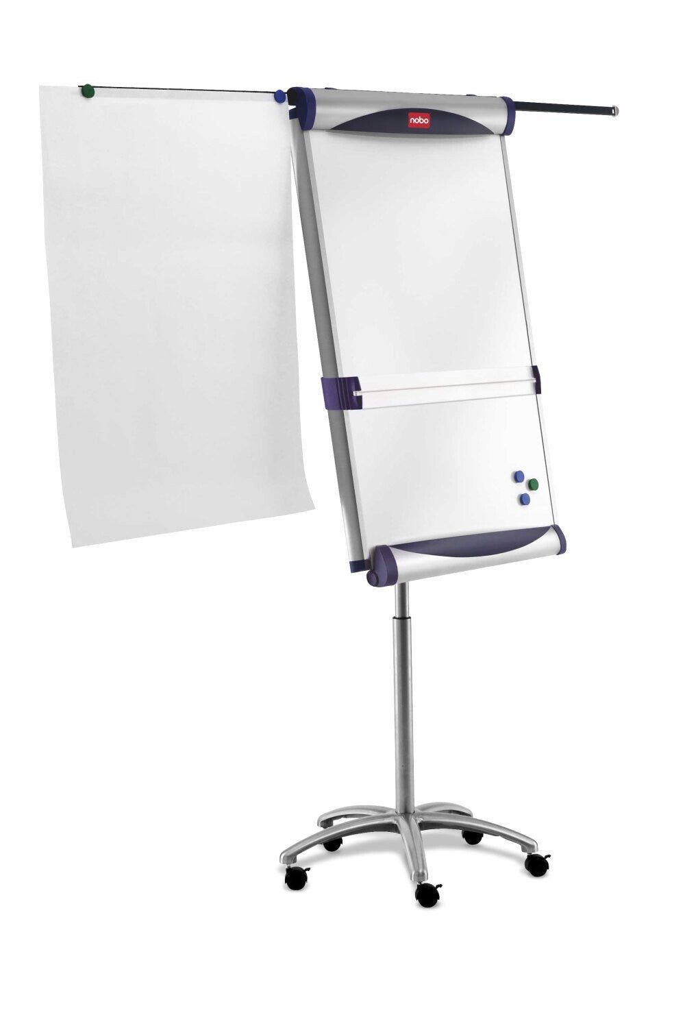 Nobo Impression Pro Mobile Steel Magnetic Whiteboard Easel with Extended Display Arms - Image 1