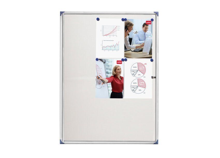 Nobo Extra Flat Glazed Case 9xA4 Magnetic 1902282 - Image 1