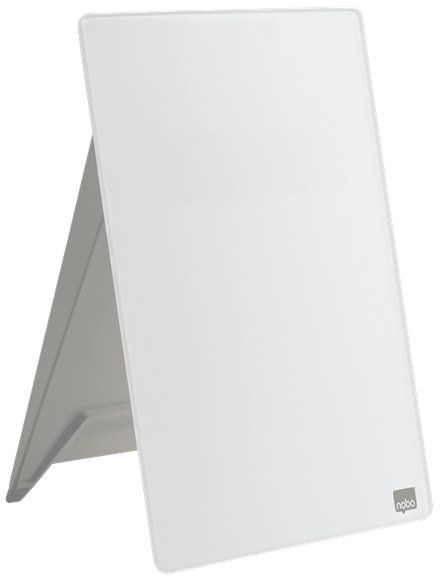Nobo Desktop Whiteboard Easel With Dry Erase Glass Surface 21.6x29.7cm - Image 1