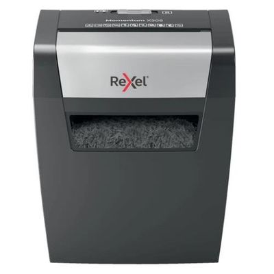 Rexel X308 paper shredder Cross shredding 22 cm Black. Silver