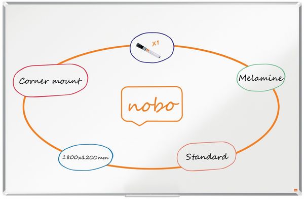 Nobo Premium Plus whiteboard 1778 x 1167 mm Melamine