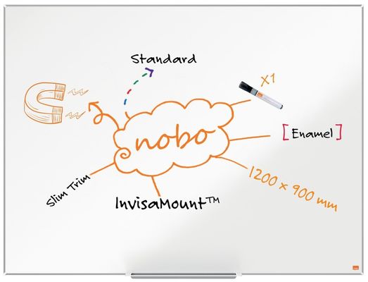 Nobo Impression Pro Enamel Magnetic Whiteboard 120x90cm