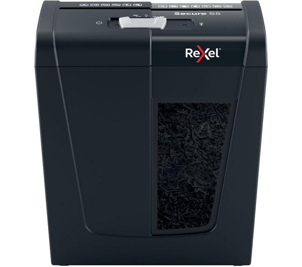 Rexel Secure S5 paper shredder Strip shredding 70 dB Black - Image 1