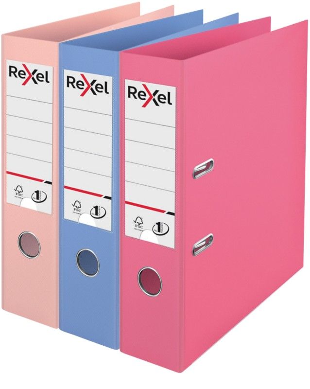 Rexel Solea Polypropylene Lever Arch File A4 75mm Assorted PK3 - 2115711 - Image 1