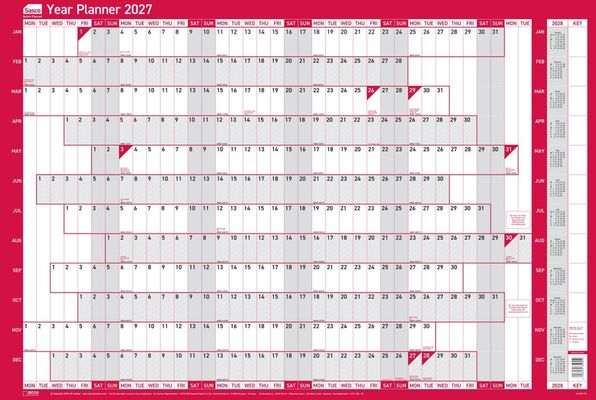 Sasco Year Planner Mounted 2027 2410285