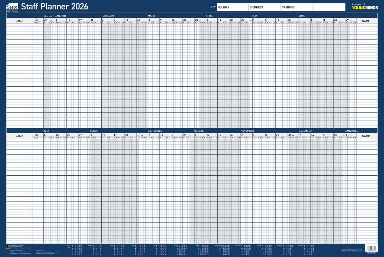 Sasco Staff Planner Mounted 2027 2410299 - Image 1