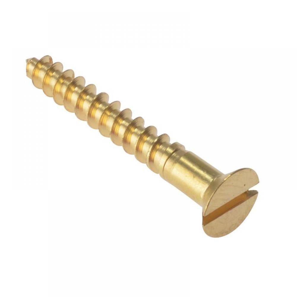 Forgefix CSK18BR Wood Screw Slotted Csk Solid Brass 1In X 8 Box 200 - Image 1