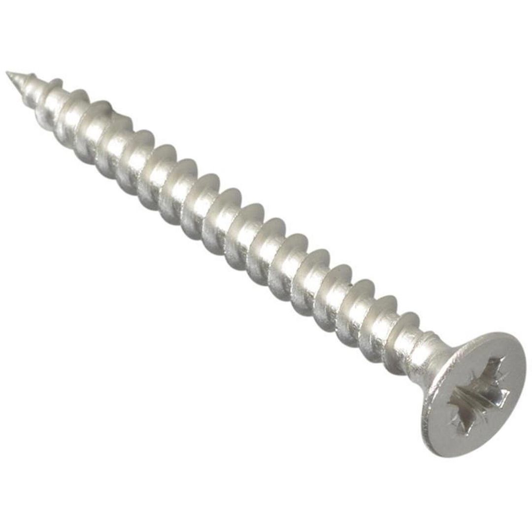 Forgefix Multi-Purpose Pozi Screw Csk St Stainless Steel 4.0 X 40mm Box 200 - Grey - Image 1