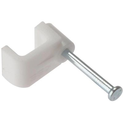 Forgefix FCC1W Cable Clip Flat White 1.00Mm Box 100