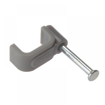 Forgefix FCC15G Cable Clip Flat Grey 1.50Mm Box 100