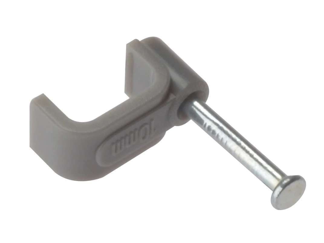 Fandf FCC25G Cable Clips - Flat - Grey 2.50Mm (Box Of 100) - Image 1