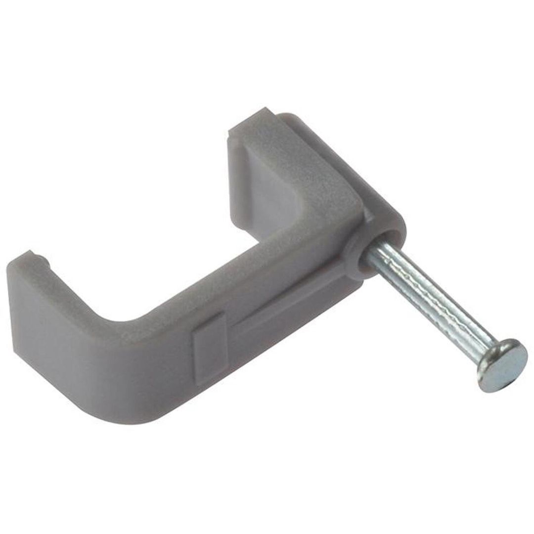 Forgefix FCC6G Cable Clip Flat Grey 6.00Mm Box 100 - Image 1