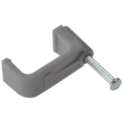 Forgefix FCC6G Cable Clip Flat Grey 6.00Mm Box 100