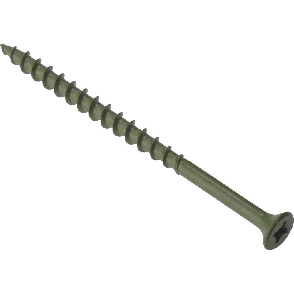 Forgefix DS4550T Decking Screw Pozi Compatible St Green Anti-Corrosion 4.5 X 50Mm Tub 1000 - Image 1