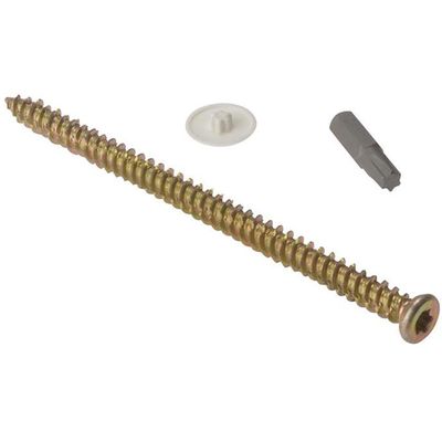 Forgefix CFS202 Concrete Frame Screw Torx® Compatible High-Low Thread Zyp 7.5 X 202Mm Box 100