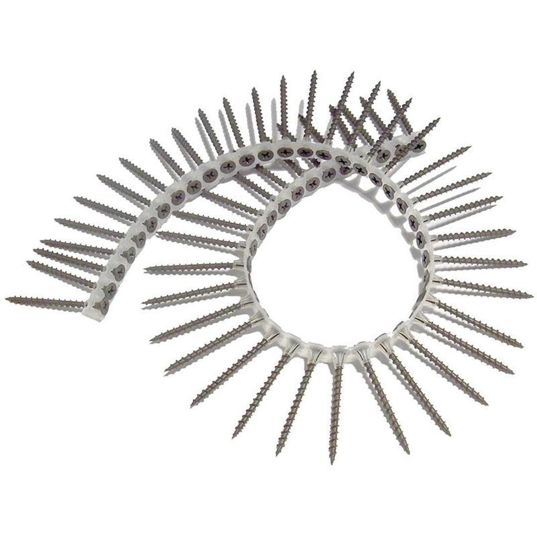 Forgefix Drywall Collated Screw Phillips Bugle Head Sct 4.2 X 75mm Box 1000 - Grey - Image 1