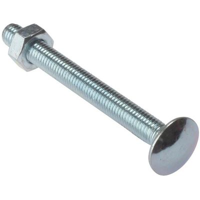 Forgefix 10CB865 Carriage Bolt & Nut Zp M8 X 65Mm Bag 10 - Thumbnail 2