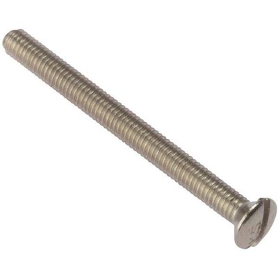 Forgefix Socket Screw Slotted Raised Head Nickel Plated 3.5 X 75mm Bag 100 - Grey