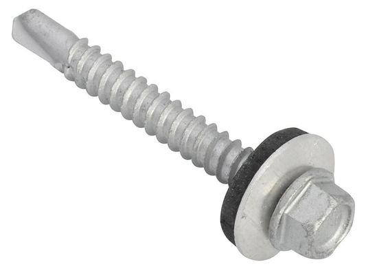 Forgefix TFHL5545 Techfast Hex Head Roofing Screw Self-Drill Light Section 5.5 X 45Mm Pack 100
