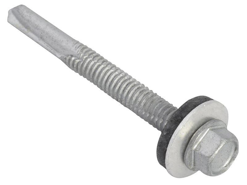 Forgefix TFHH5551 Techfast Hex Head Roofing Screw Self-Drill Heavy Section 5.5 X 51Mm Pack 100 - Image 1