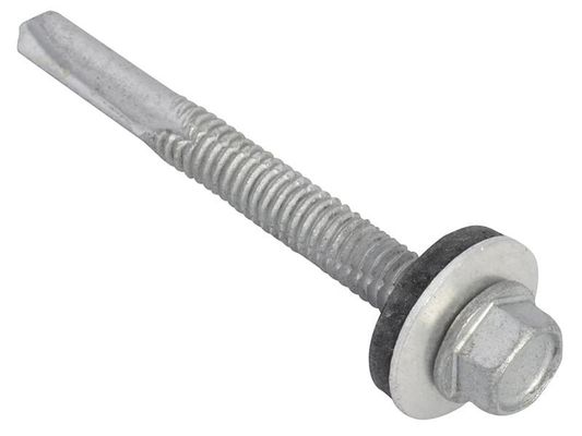 Forgefix TFHH5551 Techfast Hex Head Roofing Screw Self-Drill Heavy Section 5.5 X 51Mm Pack 100