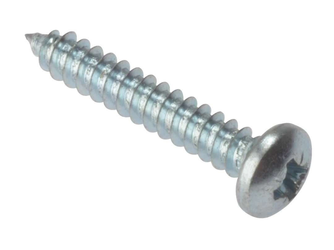 Fandf STPP11410ZP Self Tapping Screw - Pan Head - Zinc Plated 1 1/4in X 10 (Box Of 200) - Image 1