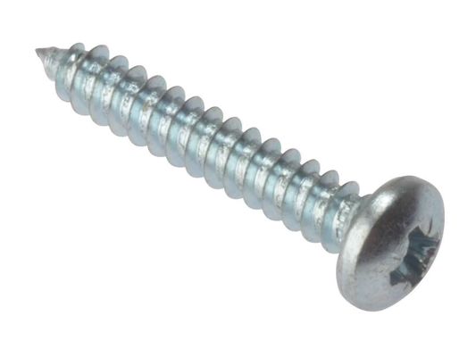 Fandf STPP11410ZP Self Tapping Screw - Pan Head - Zinc Plated 1 1/4in X 10 (Box Of 200)