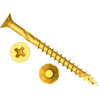 Forgefix FFP640Y Forgefast Pozi Compatible Elite Performance Wood Screw Zy 6.0 X 40Mm Box 100