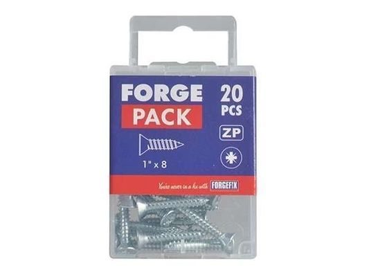 Forgefix Self-Tapping Screw Pozi Compatible Pan Head Zp 3/4In X 8 Forgepack30 - Grey - Thumbnail 2