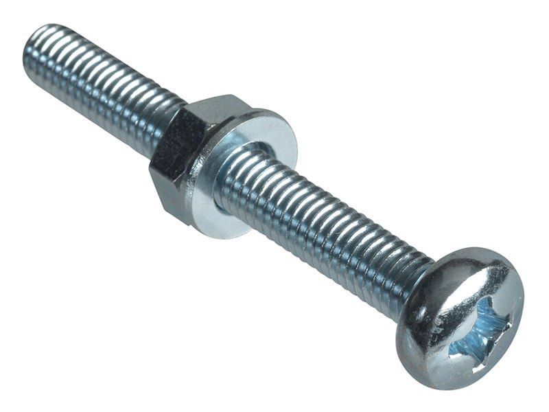 Forgefix Machine Screw Pozi Pan Head Zp M6 X 50mm Forge Pack 4 - Grey - Image 1