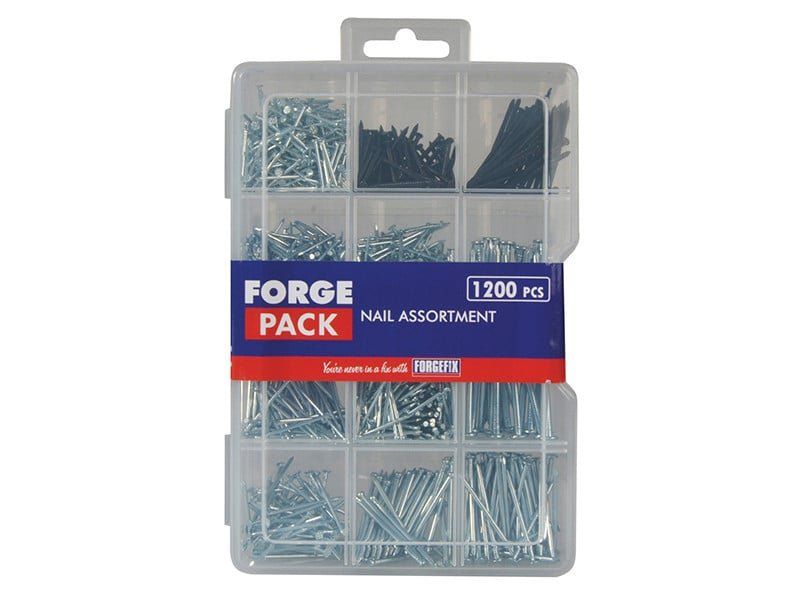 Forgefix FPNLSET Assorted Nail Kit Forgepack Kit 1200 Piece - Image 1