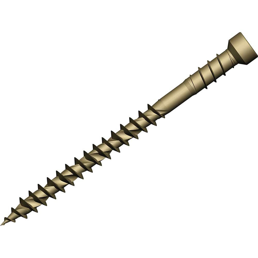 Forgefix FFDSC4560TT Forgefast Torx® Compatible Decking Screws Reduced Head Tan 4.5X60 T15 Tub 500 - Image 1