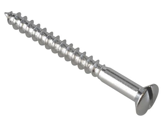 Forgefix FPRAH440CP Multi-Purpose Screw Sl Raised Head Chrome Plated 4.0 X 40Mm Forgepack 20