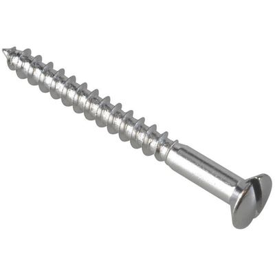 Forgefix FPRAH440CP Multi-Purpose Screw Sl Raised Head Chrome Plated 4.0 X 40Mm Forgepack 20 - Thumbnail 2