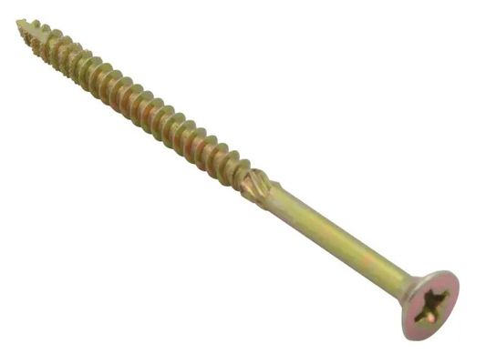 Forgefix SPE5100Y Spectre™ Pz Compatible Wood Screw Csk Zyp 5.0 X 100Mm Box 100