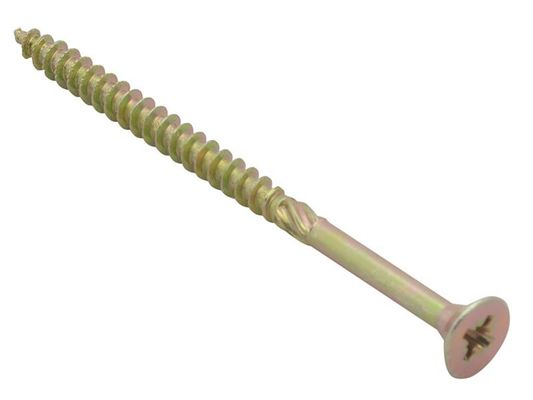 Forgefix SPE580Y Spectre™ Pz Compatible Wood Screw Csk Zyp 5.0 X 80Mm Box 100