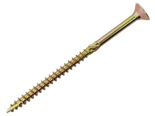 Forgefix SPE590Y Spectre™ Pz Compatible Wood Screw Csk Zyp 5.0 X 90Mm Box 100
