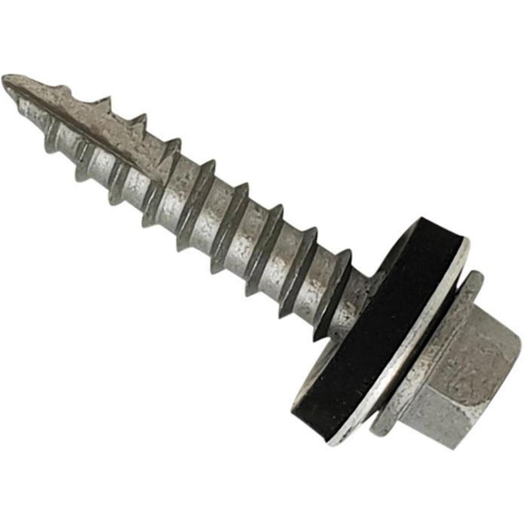 Forgefix Techfast Metal Roofing To Timber Hex Screw T17 Gash Point 6.3 X 150mm Box 50 - Grey - Image 1