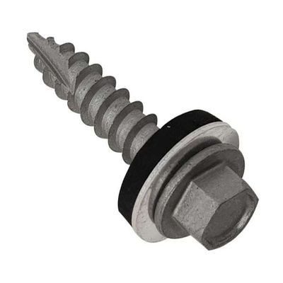 Forgefix Techfast Metal Roofing To Timber Hex Screw T17 Gash Point 6.3 X 150mm Box 50 - Grey - Thumbnail 2