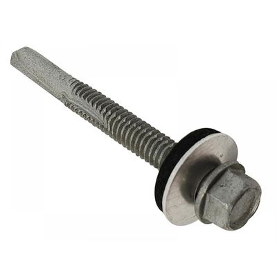 Forgefix TFHW16SD5540H Techfast Roofing Sheet To Steel Hex Screw & Washer No.5 Tip 5.5 X 40Mm Box 100