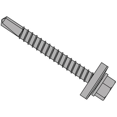 Forgefix TFHW16SD5575L Techfast Roofing Sheet To Steel Hex Screw & Washer No.3 Tip 5.5 X 75Mm Box 100 - Thumbnail 2