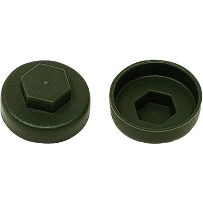 Forgefix TFCC19OG Techfast Cover Cap Olive Green 19Mm (Pack 100) - Thumbnail 2